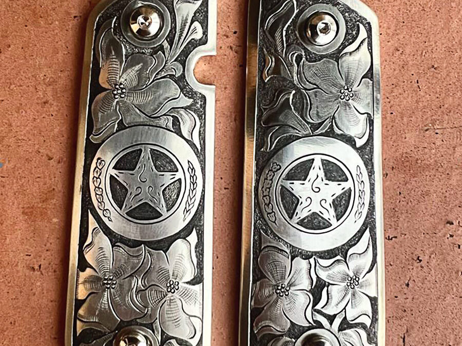 John-Nord-Texas-Rancher-1911-Pistol-Grips-Solid-German-Silver