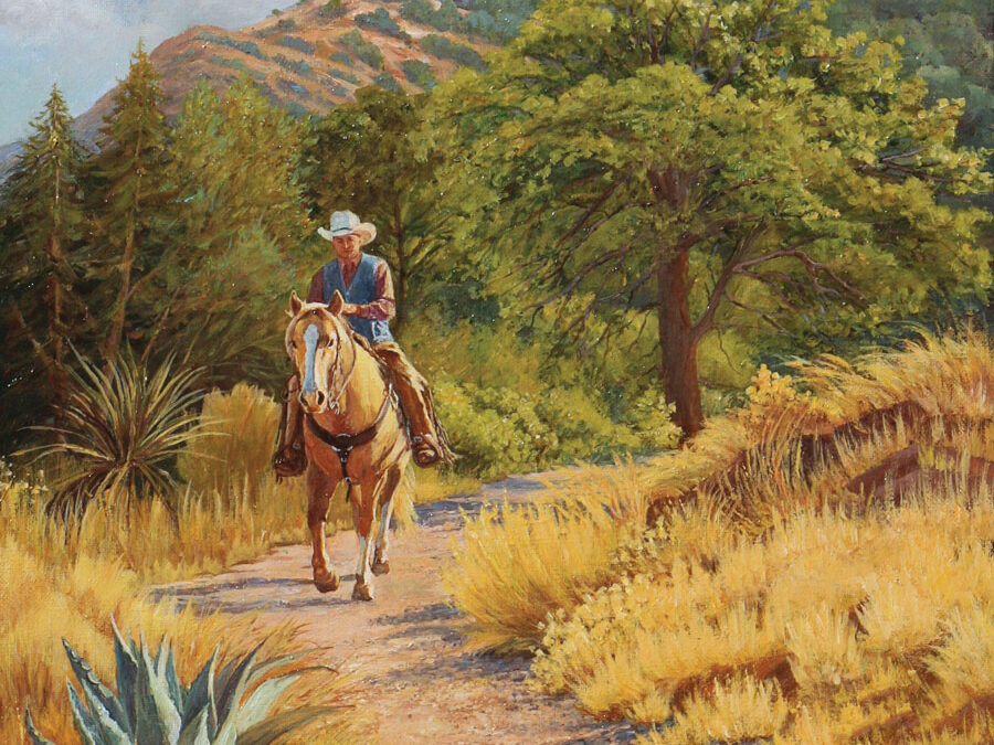 June-Dudley-Trailing-in-Big-Bend-20×16