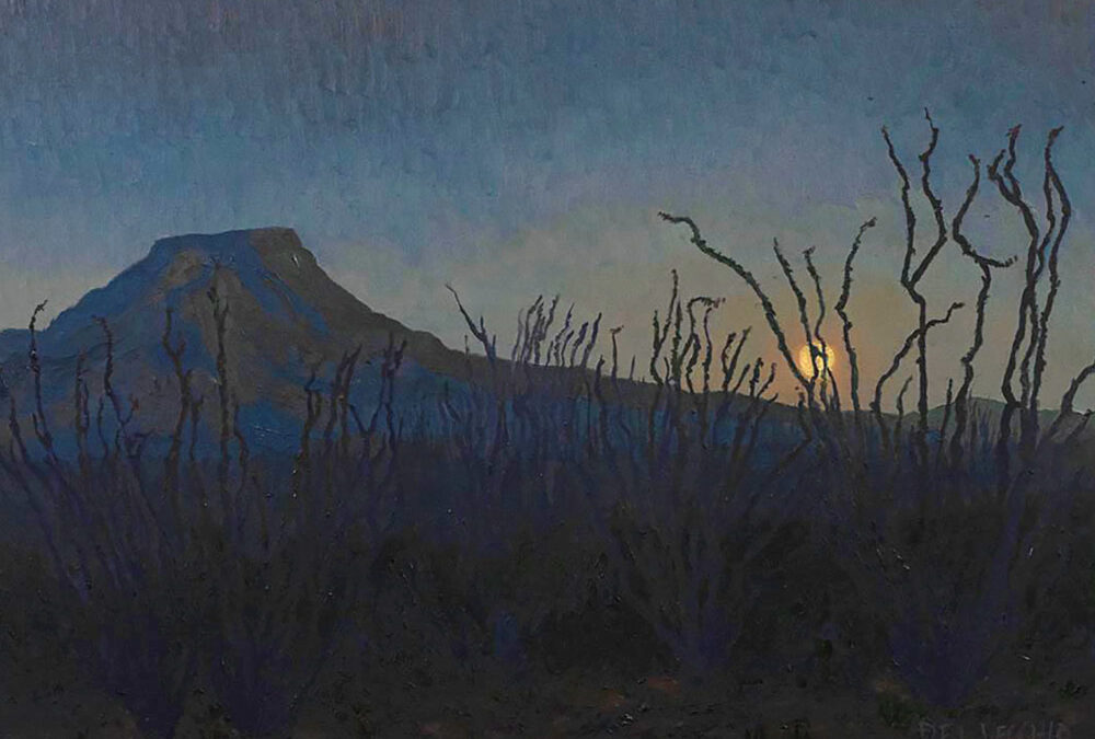 Katie-Bestill-Lazy-Yellow-Moon-Oil-on-Panel-15×19-Price-1800