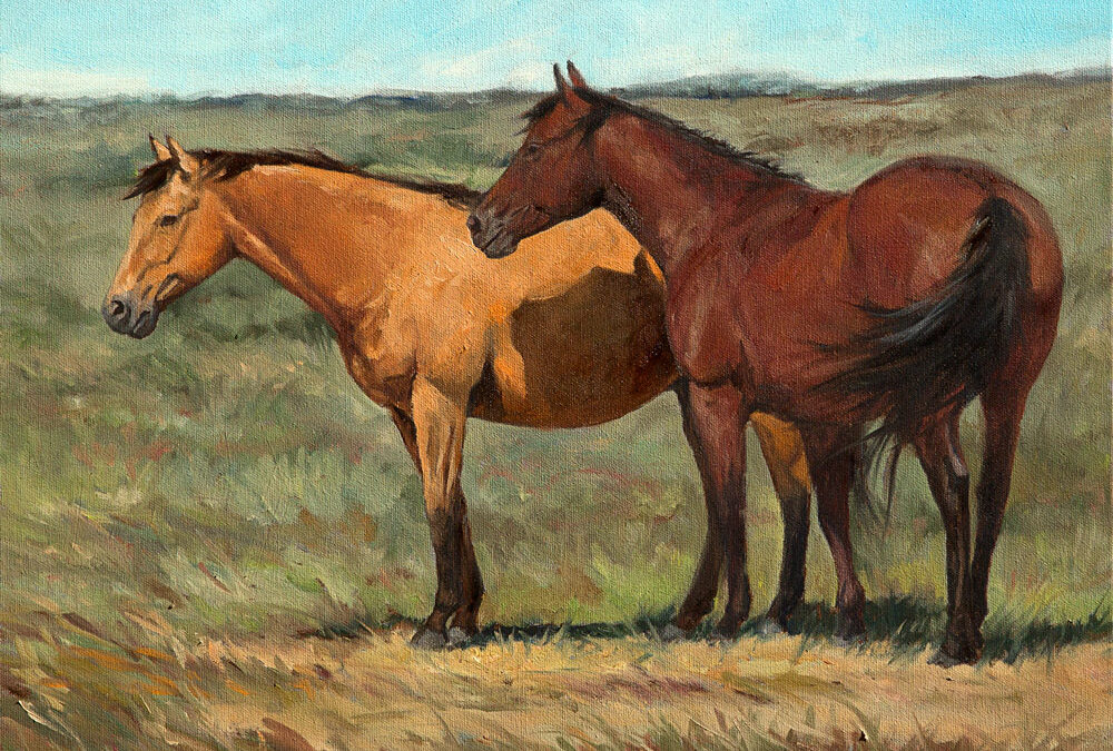 Sarah-Harless-Twos’s-Company-Oil-on-Canvas-24×24