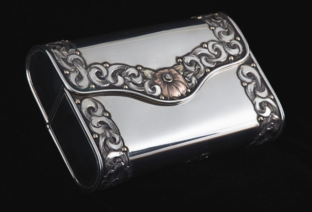 Silver Clutch Purse by Beau Compton