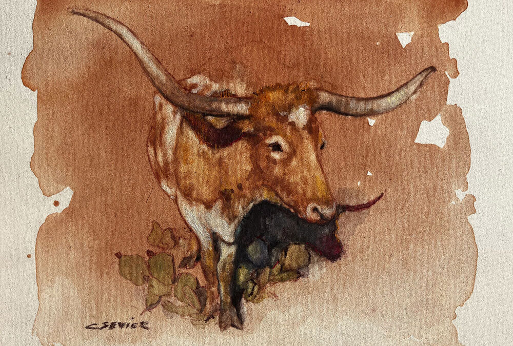 Chessney-Sevier-Traipsing-Through-the-Prickly-Pear-Gouache-on-Illustration-Board-12×14