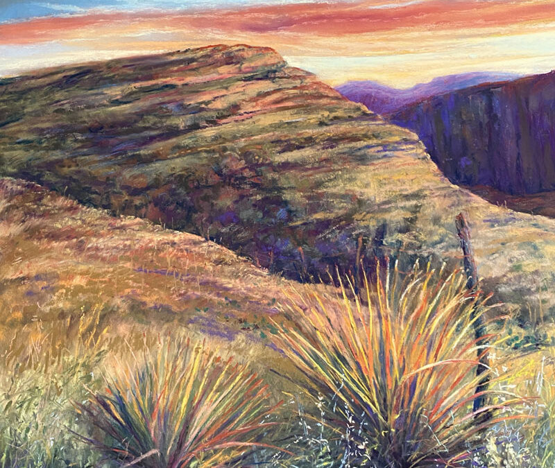 Lindy-Severns-Together-at-Sunset-Pastel-24×20