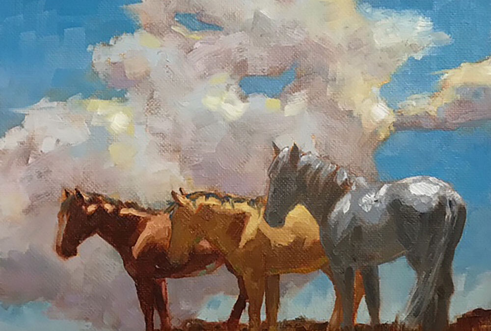 Valerie-Coe-Mountain-Mustangs-Oil-8×8