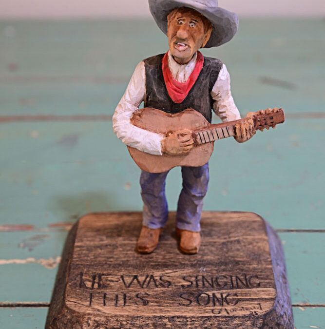 Glenn-Moreland-He-was-Singing-this-Song-Woodcarving-8x6x7