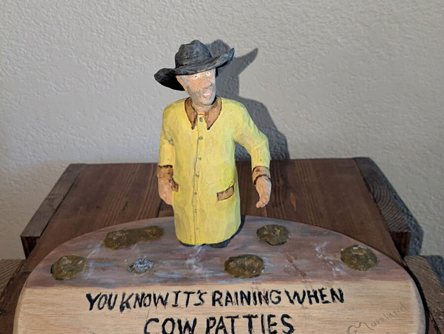 Glenn-Moreland-You-Know-its-Raining-Woodcarving-8x6x7