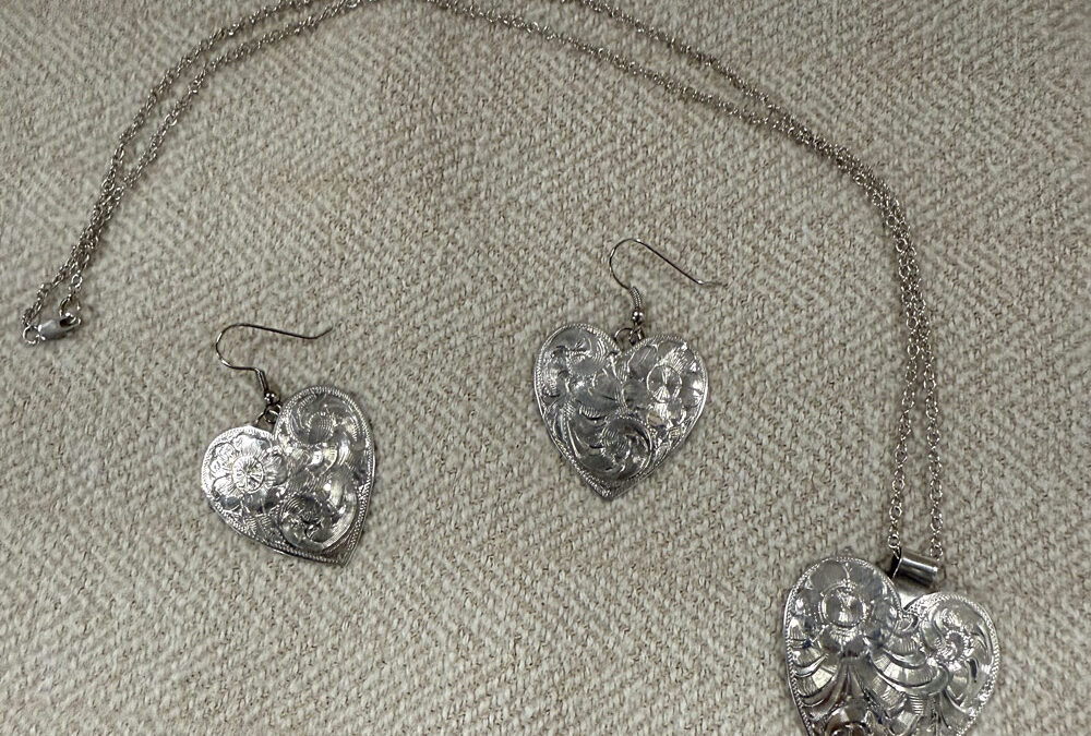 Heart Pendant & Earrings by J.T. Hudson