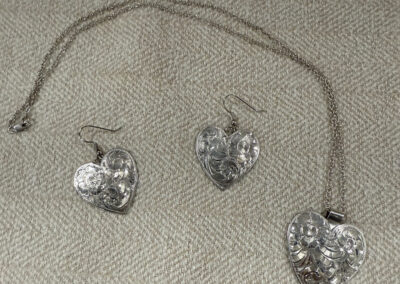 Heart Pendant & Earrings by J.T. Hudson